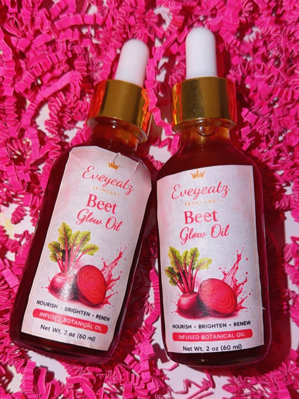 Eveyeatz Beet Glow Oil — Pink Nourishing Facial Oil